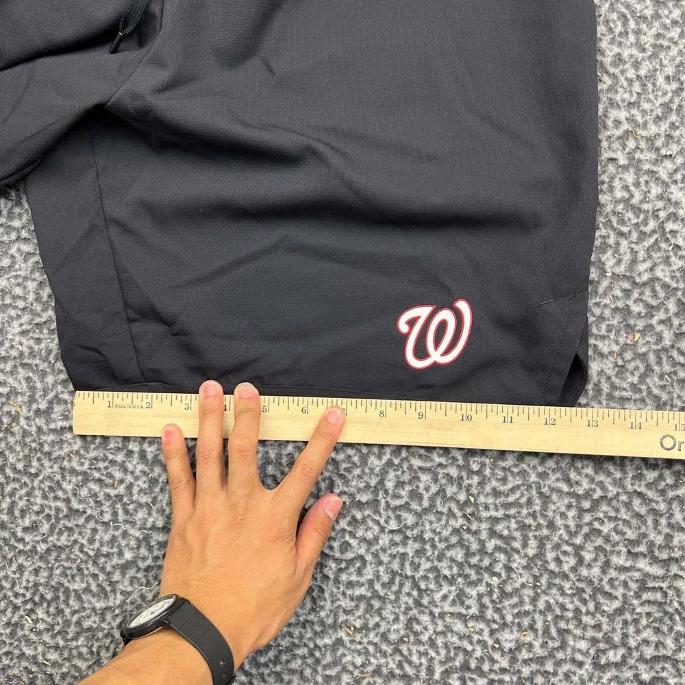 Nike Washington Nationals MLB Dri-Fit Athletic Shorts Men Large Black New L